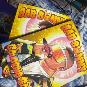 Two Bad Bunny coloring books!